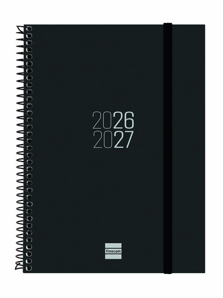 Agenda Escolar Finocam Esp.E10 Sem/Vista Catal&aacute;n 2026-27 Negro