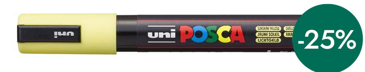 Rotulador Posca PC-5M 1,8-2,5mm amarillo sol