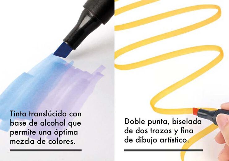 Estuche 120 Rotuladores alcohol Roymart Artist