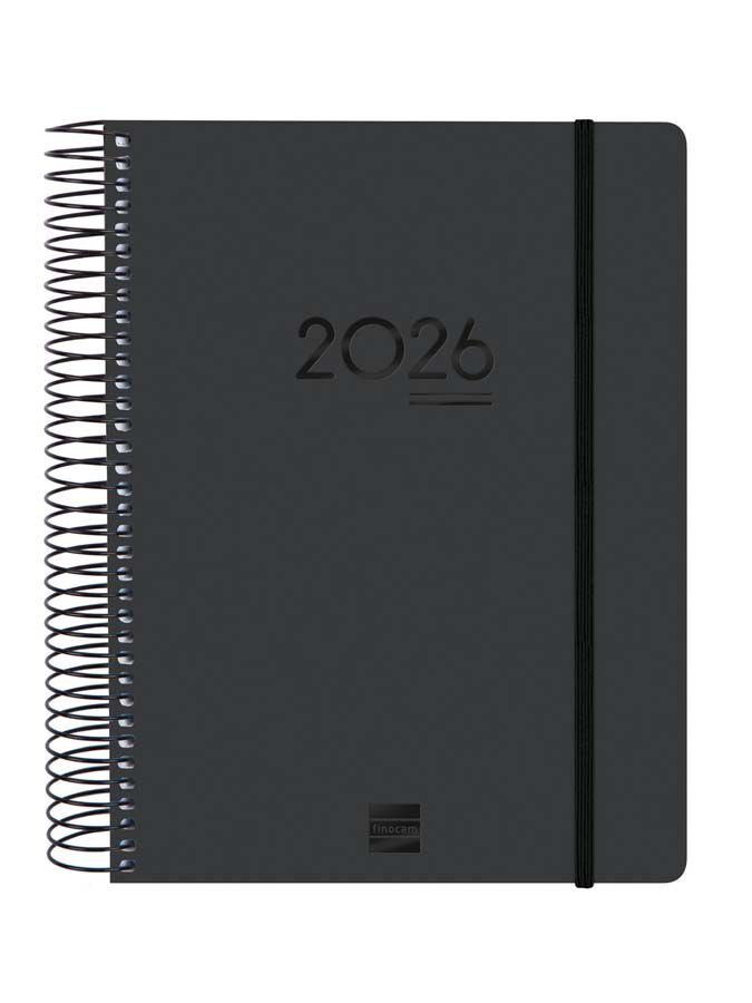 Agenda Finocam 16 mesos Ikon E10 dia/p&agrave;g mult 2025-26 negre