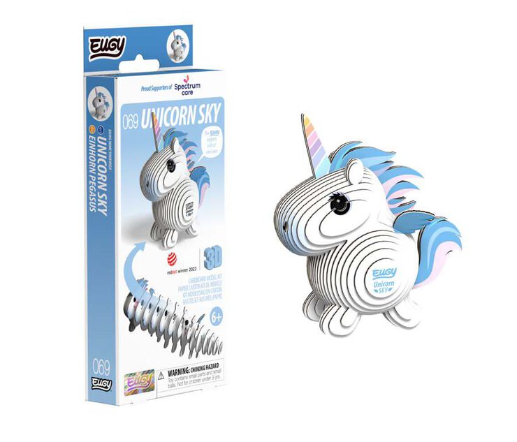 Puzzle 3D Eugy Unicornio azul celeste