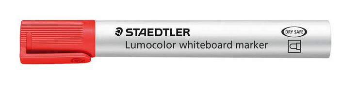 Retoladorspissarra blanca Staedtler Lumocolor 351 vermell 10u