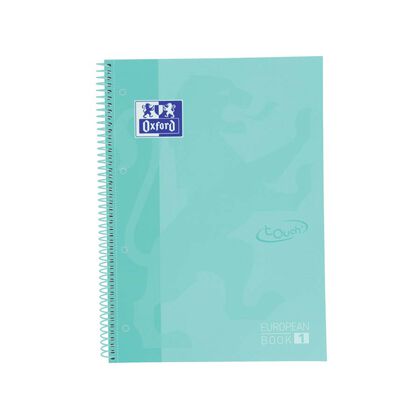Cuaderno Espiral Oxford Touch Europeanbook 1 A4 5X5 80F Verde