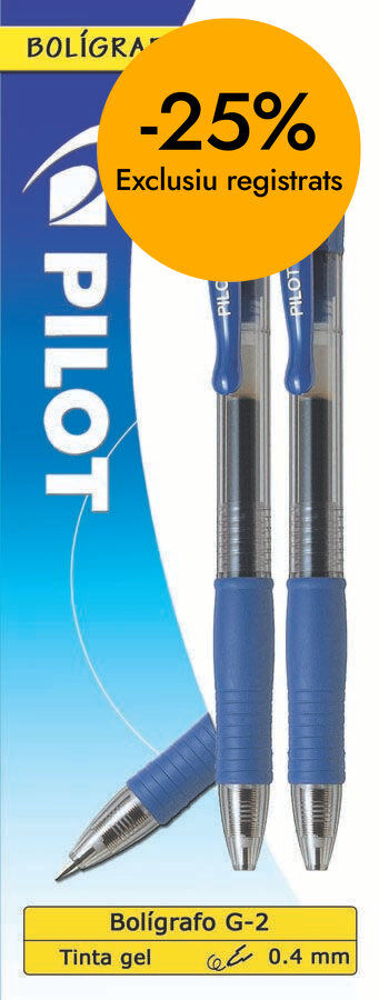 Bol&iacute;grafos Pilot G-2 azul 2u