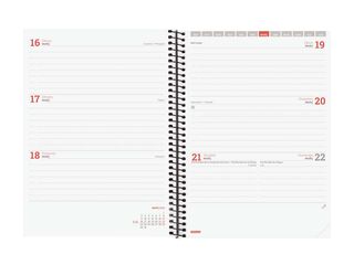 Agenda Finocam escolar espiral E10 sem/vista cat 2025-26 negro