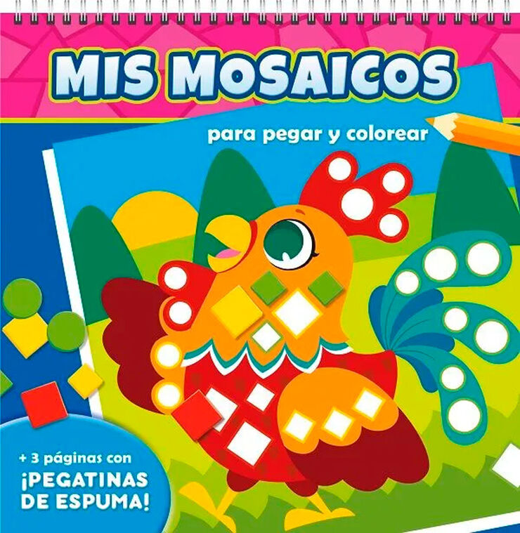 Mis mosaicos para pegar y colorear. Animales domésticos