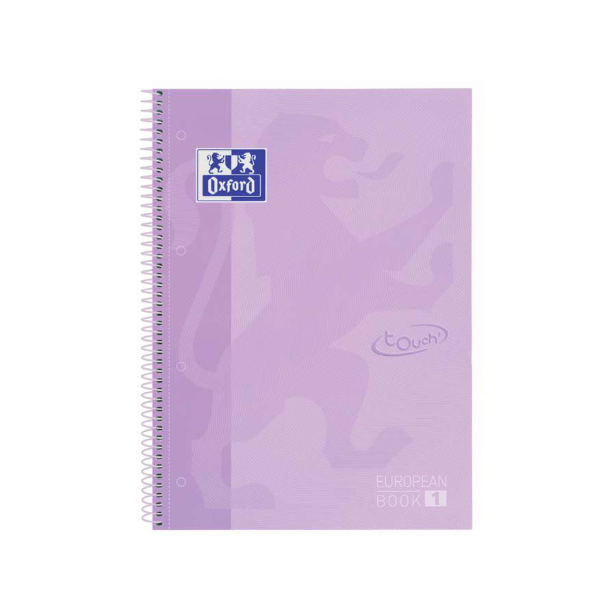 Notebook Oxford EuropeanBook 1 Touch A4+ 80 fulls 5x5 malva