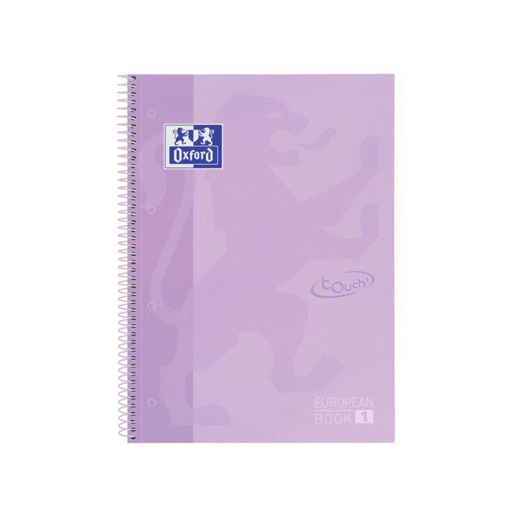 Notebook Oxford EuropeanBook 1 Touch A4+ 80 hojas 5x5 tapa extradura malva