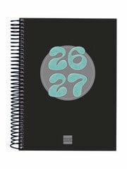 Agenda Escolar Finocam Cool 1/4 D&iacute;a/P&aacute;gina Castellano 2026-27 Negro