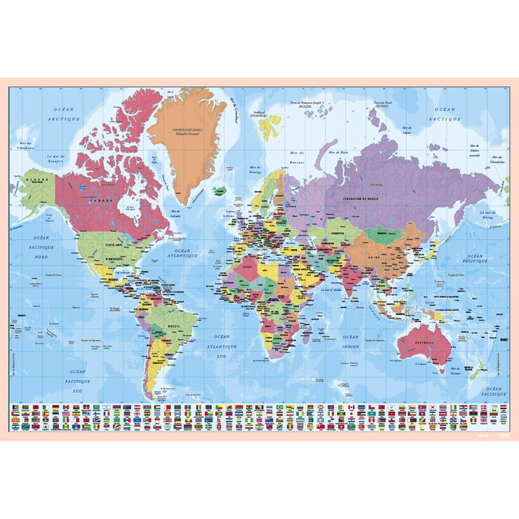 Vade sobremesa escolar mapa mundo