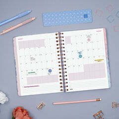 Agenda Finocam Optimal Semana Vista Horizontal 2027 Multiling&uuml;e Gris
