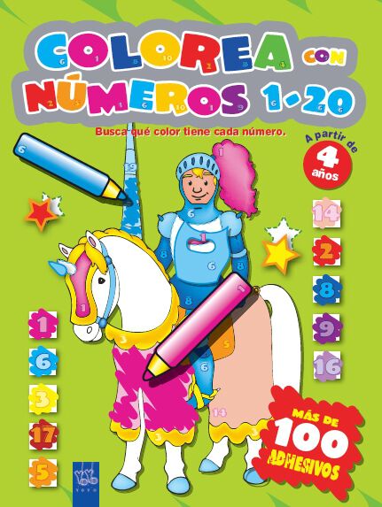 Colorea con n&uacute;meros 1-10 amrll