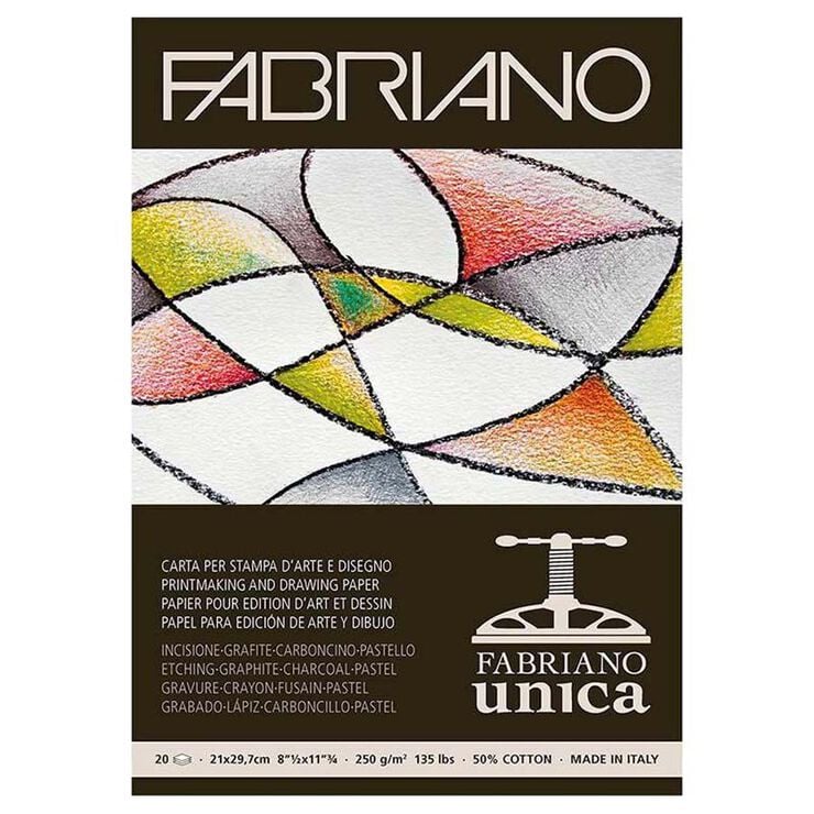 Bloc Dibujo/grabado Fabriano Unica A4 250g