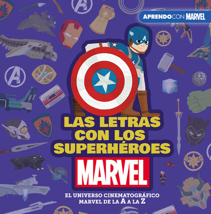 Las letras con los superhéroes Marvel