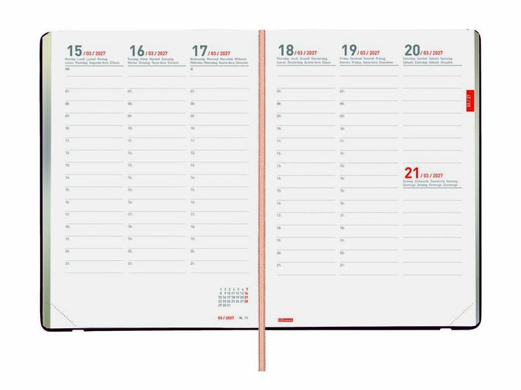 Agenda Finocam 18M Mara Y10 Sem/Vista Vertical Multiling&uuml;e 2026-27 Pretty