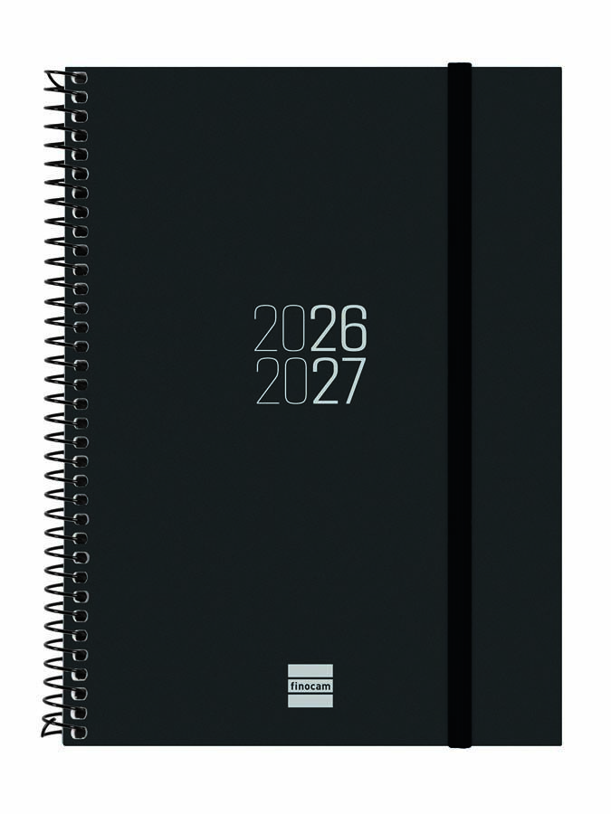 Agenda Escolar Finocam Esp.E10 Setm/Vista Castell&agrave; 2026-27 Negre