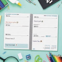 Agenda Escolar Finocam Cool 1/4 Sem/Vista Castellano 2026-27 Negro