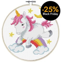 Kit Punto de cruz Ladybird bastidor Unicornio