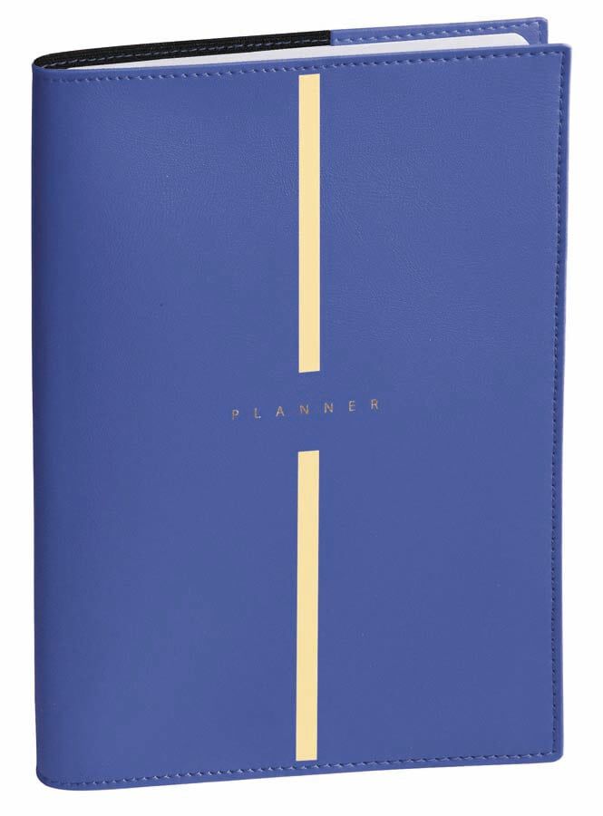 Agenda 16 meses Quo Vadis Billy A5+ sem/vista mult. 2025-26 azul