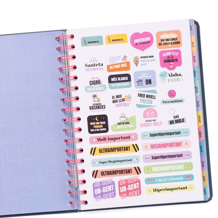 Agenda escolar Mr. Wonderful Wonder setm/vista cat 2025-26 Grans plans, il·lusions i bones vibracions