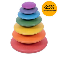 Piedras de madera de colores 7 unidades