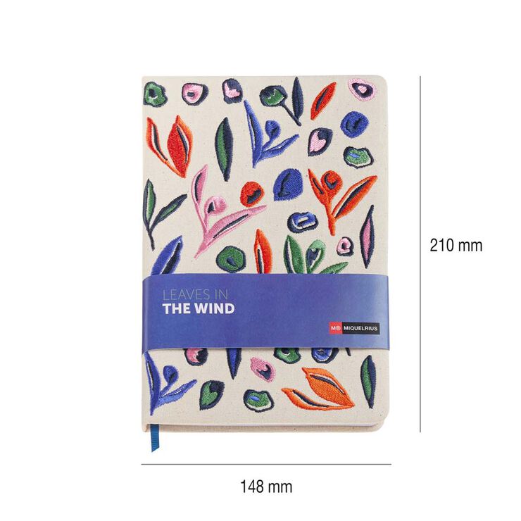 Libreta A5 Leaves in the Wind 80 hojas bordado
