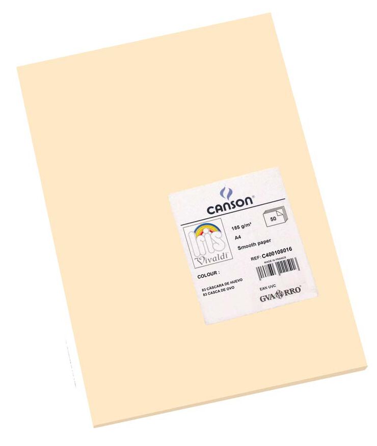 Cartolina Canson IRIS A4 185g Pela Ou 50 fulles