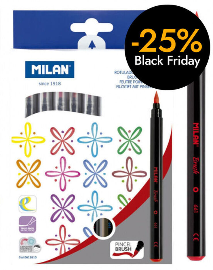 Retoladors Pinzell Milan 10 colors