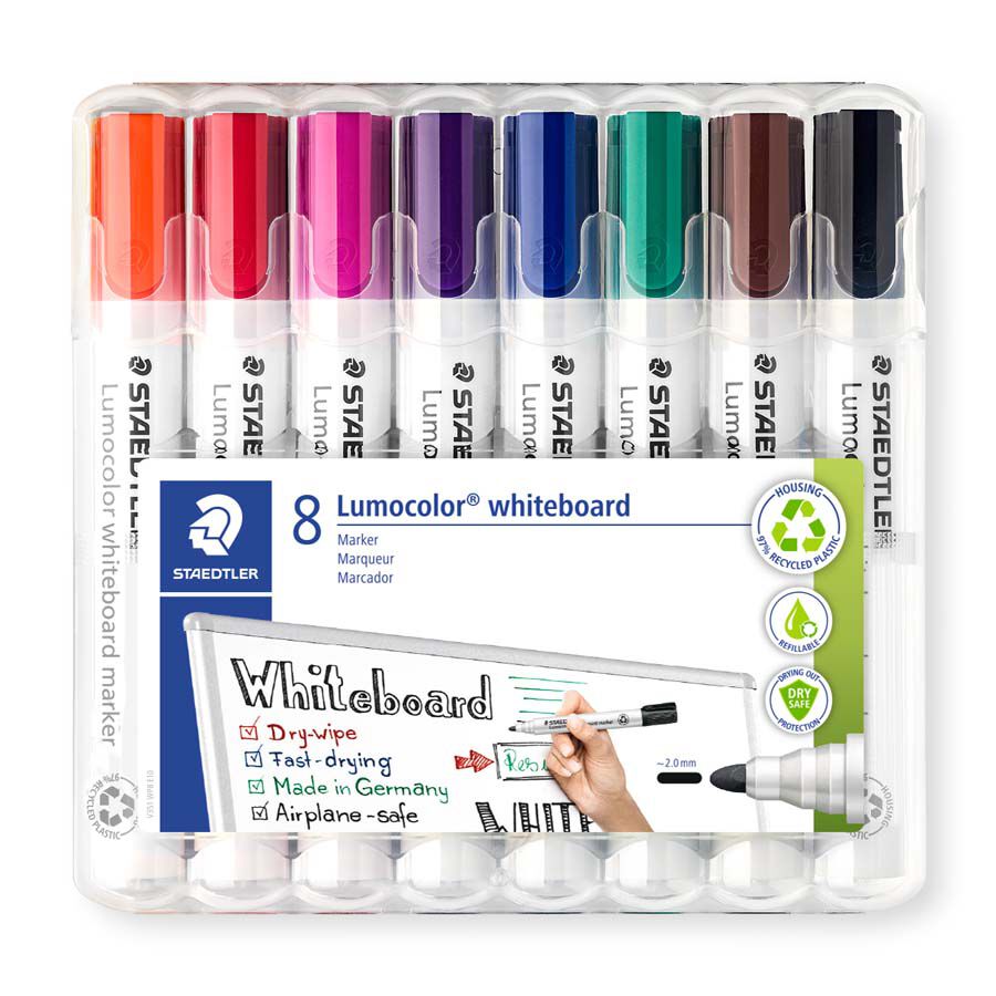 Rotuladores pizarra blanca Staedtler Lumocolor 351 8 colores