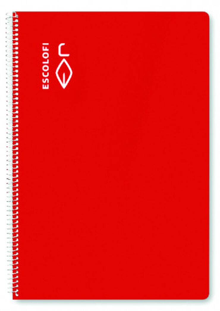 Libreta esp Escolofio A4 80H 8x8 c/m Rojo