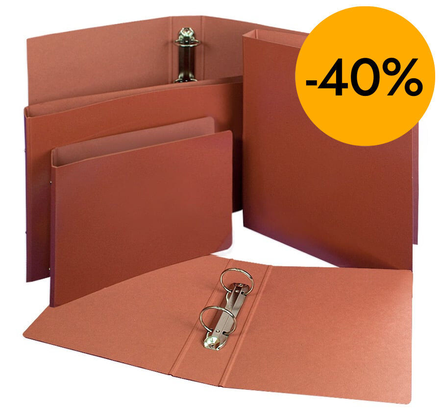 Carpeta cart&oacute; 4 anelles Foli Soldaplastic marr&oacute;