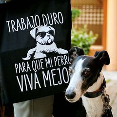Tote bag ''Trabajo duro para mi perro''