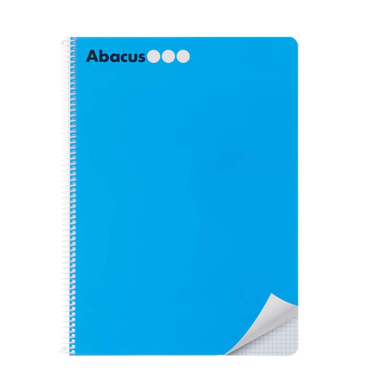 Libreta espiral Abacus A4 80 hojas 4x4mm azul