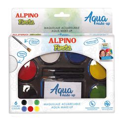 Maquillatge aquarel&middot;lable Alpino Fiesta 6 colors