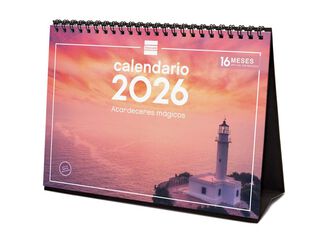 Calendario sobremesa Finocam Atardeceres 2026 castellano
