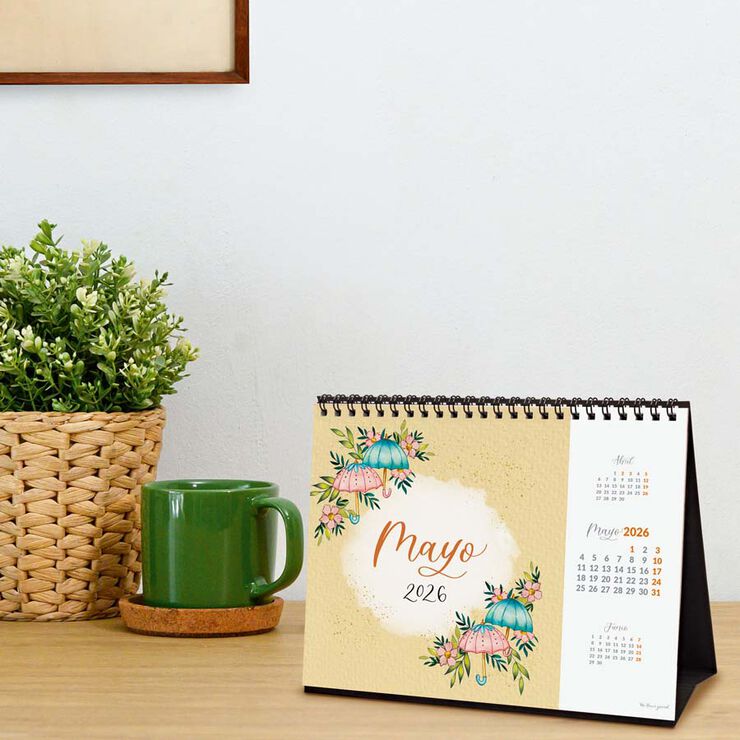 Calendario sobremesa Finocam Flower Journal 2026 castellano