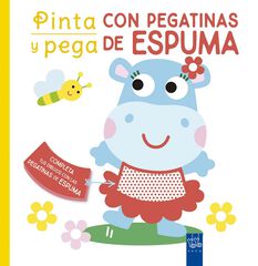 Pinta y pega con pegatinas de espuma. Amarillo Pinta y pega con pegatinas de espuma. Amarillo