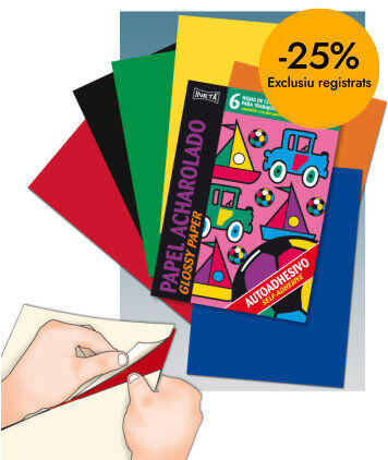 Papel charol&nbsp;autoadhesivo Ineta&nbsp;A4