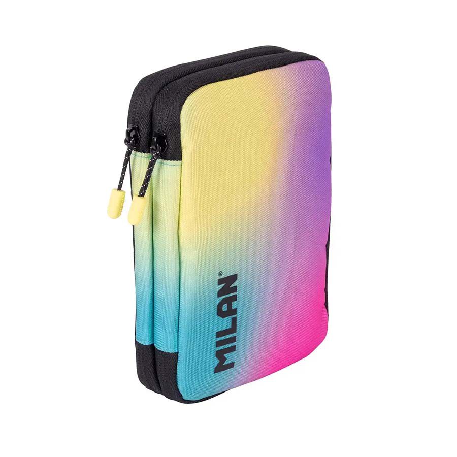 Plumier de 2 pisos Milan Sunset Negro