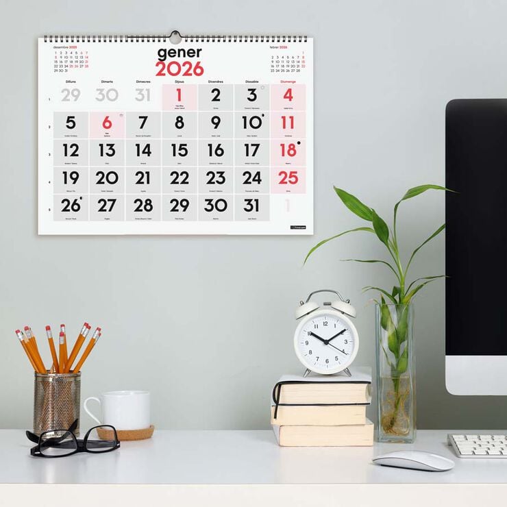 Calendari paret Finocam Números grans L 2026 català