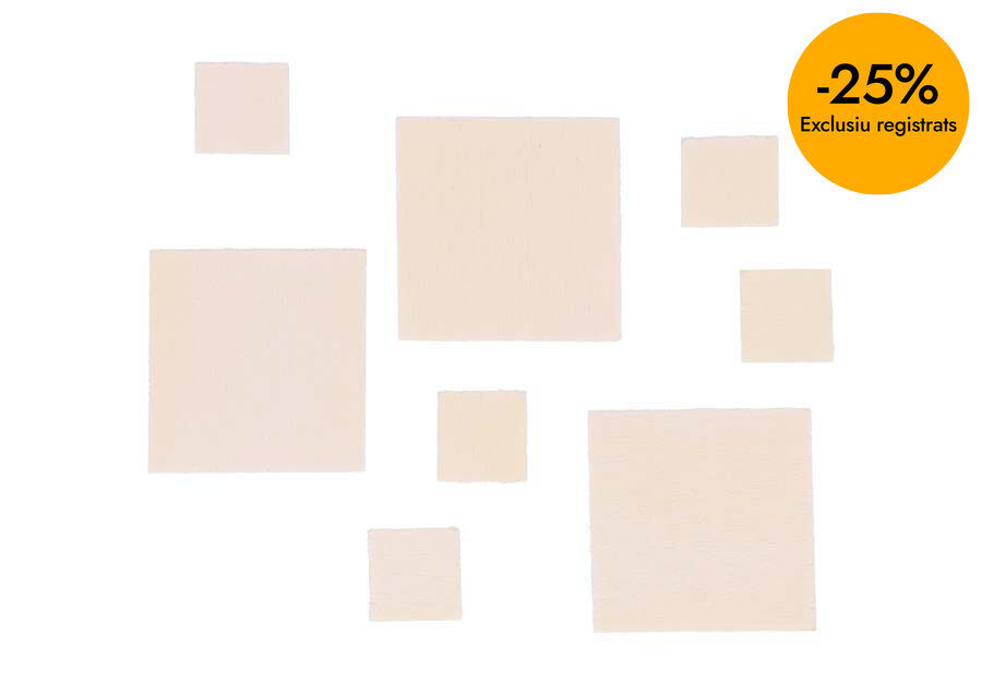 Cuadrados de madera variados Innspiro 70u