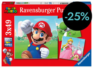 Puzle 3x49 piezas Super Mario