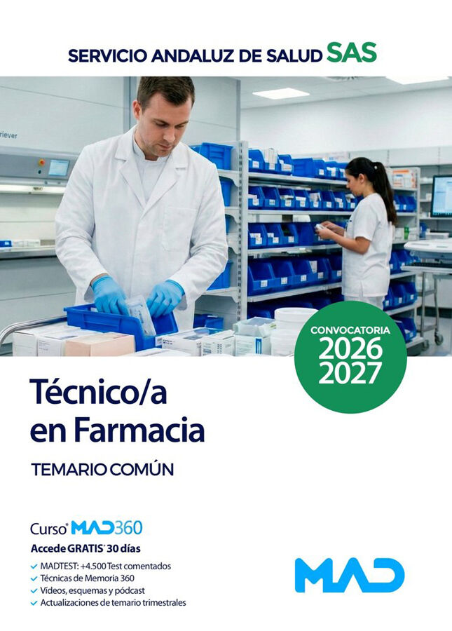 T&eacute;cnico/a en Farmacia del Servicio Andaluz de Salud. Temario com&uacute;n