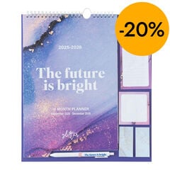 Planificador 16 meses mes/vista mult 2025-26 Glitter