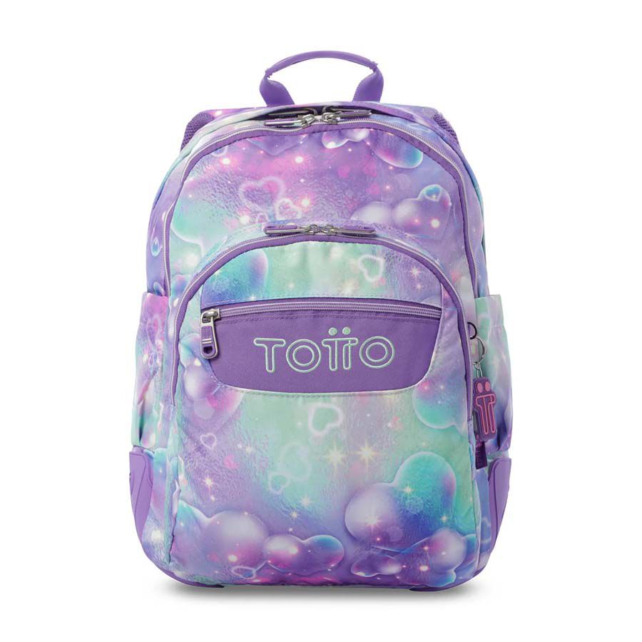 Mochila Totto Corazones Lila
