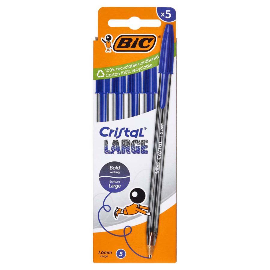 Bol&iacute;grafs Bic Large blau - Blister 5u
