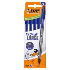 Bolígrafos Bic Large azul - Blister 5u