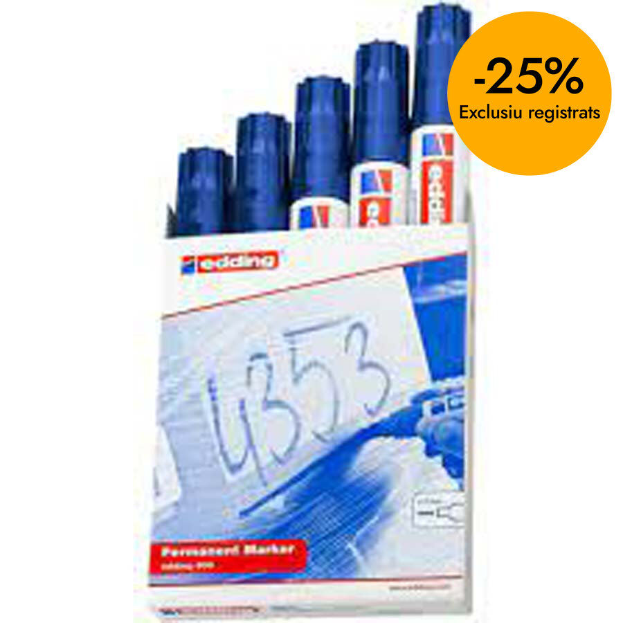 Retoladors permanents Edding 800 blau 5u