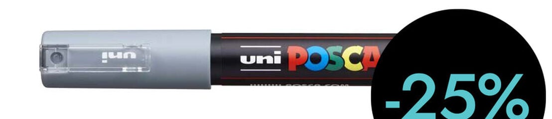 Retolador Posca PC-1M 0,7mm gris