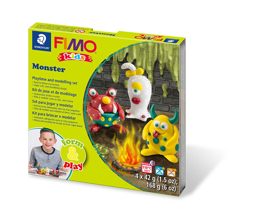 Set Pasta modelar Fimo Kids Monstre